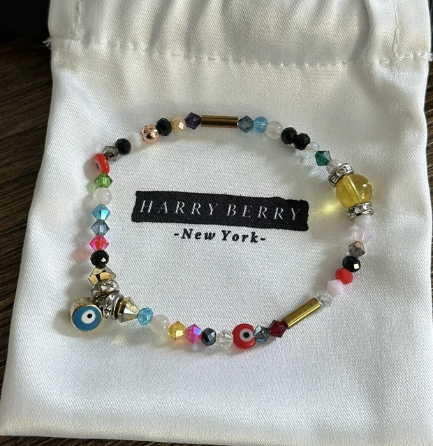 Harry Berry New York Evil Eye Wings Charm Swarovski Crystal Bracelet SOLD OUT