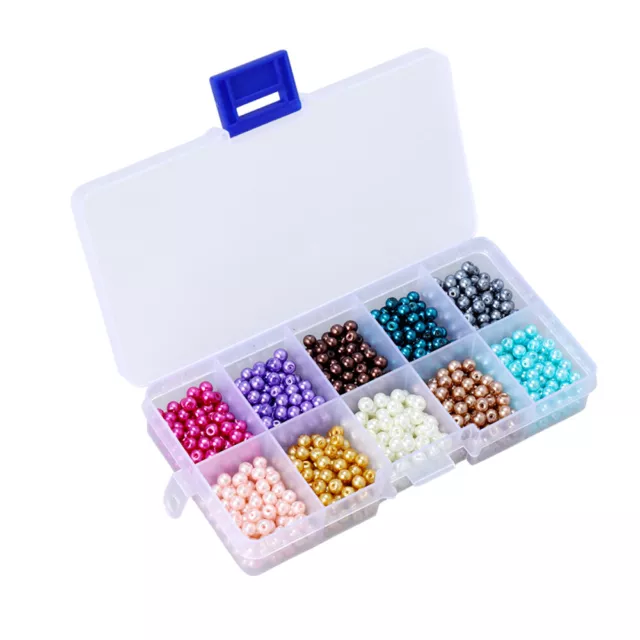 1000 PCS Acrylic Photo Keychain Craft Glass Beads Earring Making Pearl