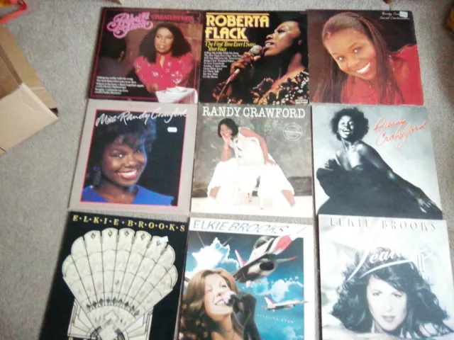 Vinyl LP Records Job Lot Roberta Flack Randy Crawford Elkie Brooks Soul Rock