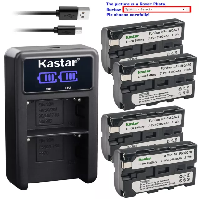 Kastar Battery LED2 Charger for Lilliput 667GL70NP/H/Y On-Camera Video Monitor
