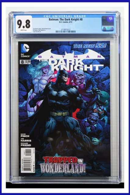 Batman The Dark Knight #8 CGC Graded 9.8 DC June 2012 White Pages Comic Book