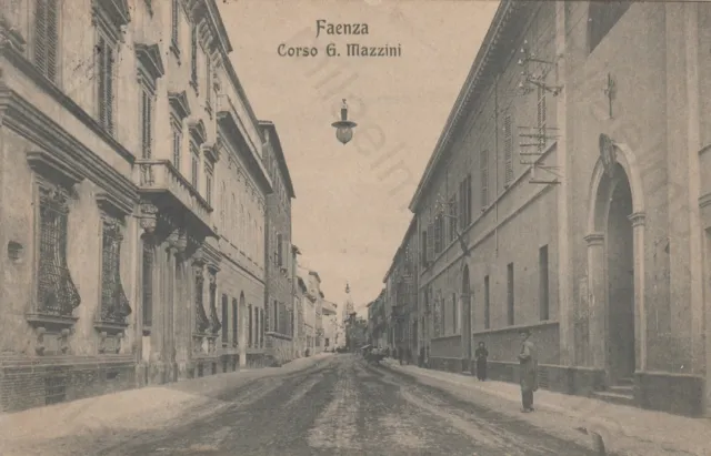 Cartolina *17 Faenza Emilia Romagna Corso G.mazzini Memoria Viaggiata 1924