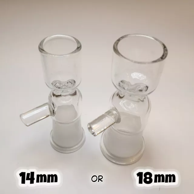 Clear Cylinder Glass Bowl 14mm OR 18mm Female Joint for Water Pipes Hookahs Rigs