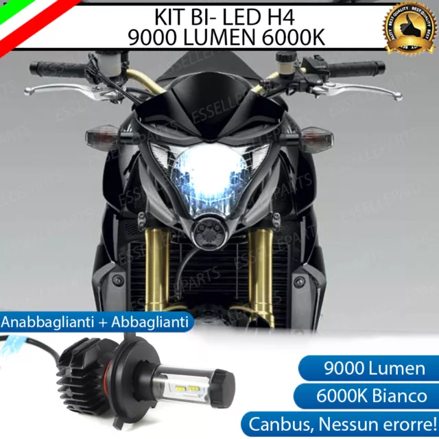 Lampada Led H4 6000K Bianco 9000 Lumen Canbus Honda Cb 1000 R Moto Luce Bianca