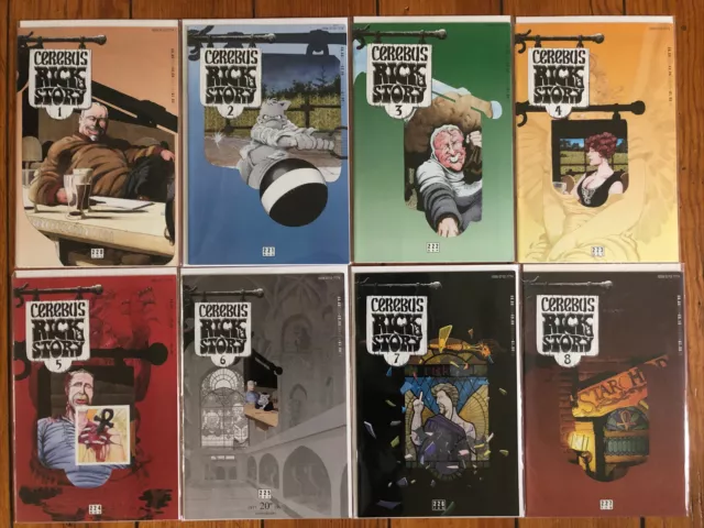 Dave Sims: Cerebus "Rick’s Story” Arc FULL RUN #220-227 set of 8 Issues (FN/VF)