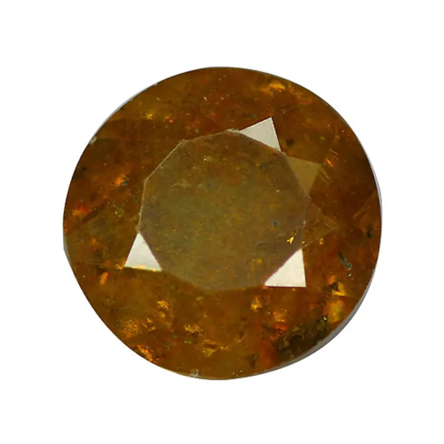 1.50ct World class Perfect Round 6.9 MM Greenish Orange Spain Natural Sphalerite