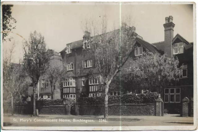 Scarce Old R/P Postcard - St Marys Convalescent Home - Birchington - Kent C.1939