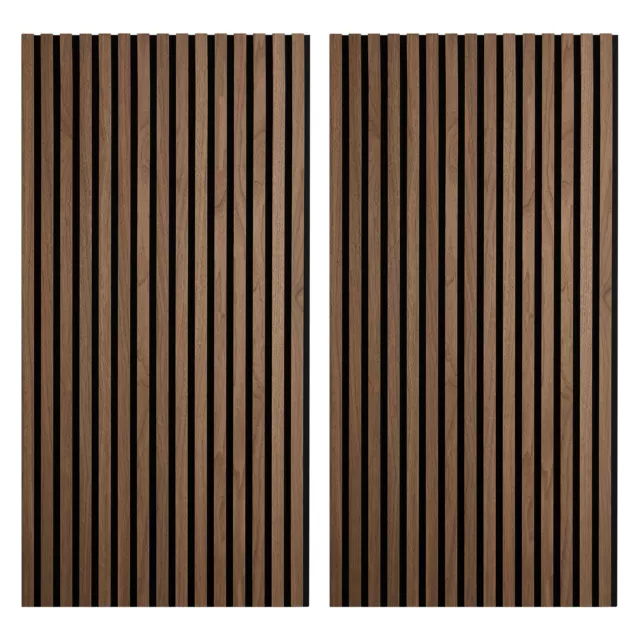 2 Panneaux acoustique 60 x 120 Revêtement Panneau mural Bois Marron Homestyle4u