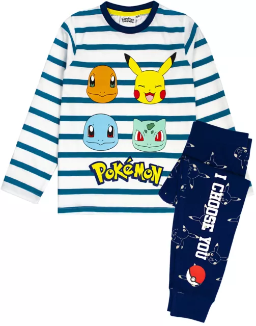 Personaggi Pokemon Pigiama Pikachu Caratteri per bambini a strisce T Shirt e Pan