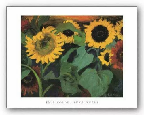 Sunflowers Emil Nolde Floral Art Print Poster 9x10