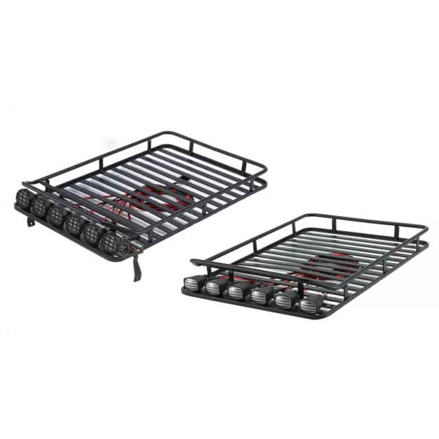 Realistic Climber Roof Rack with Light Easy Fixed Modified Accs for 1:10 D90