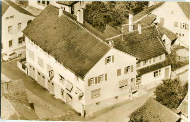 Foto-AK ZELL /Mosel Gasthof Zur Linde, Albert Schnabel, Luftbild 50er Ja.