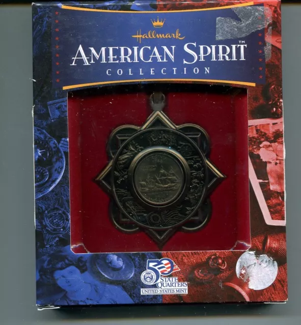 2000 Virginia State Quarter Hallmark Us Mint Ornament Original Box