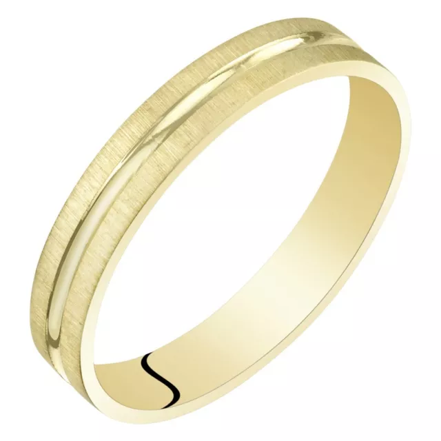 Womens 14K Yellow Gold 3mm Wedding Anniversary Ring Band Sizes 4 to 9