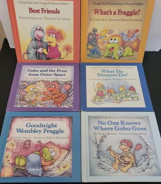 FRAGGLE ROCK Book Club Weekly Reader Lot of 6 books  1984 Jim Hensons Muppets
