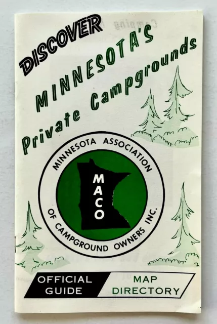 1970s Minnesota's Private Campgrounds VTG Travel Booklet Directory Recipes MACO