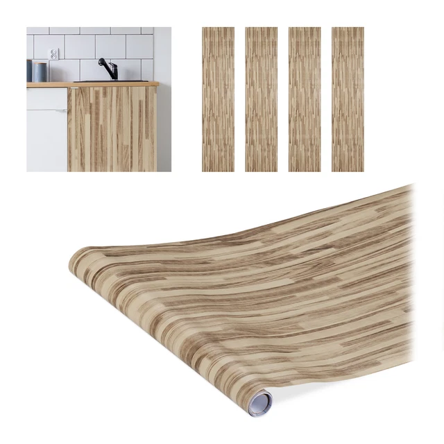 5 x lámina adhesiva aspecto de madera lámina decorativa lámina de madera lámina decorativa lámina de muebles autoadhesiva