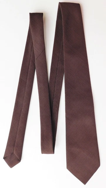 Cravatta Theros marrone chiaro vintage anni '70 classica uomo indossabile poliestere lavabile
