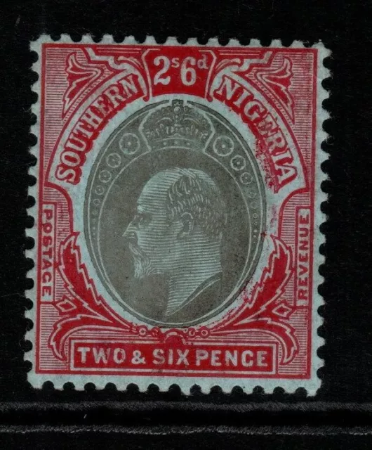 Southern Nigeria Sg41 1909 2/6 Black & Red/Blue Mtd Mint
