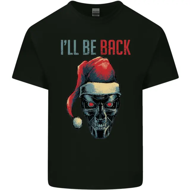 T-shirt bambini Christmas Ill Be Back SCI-FI Funny Natale bambini