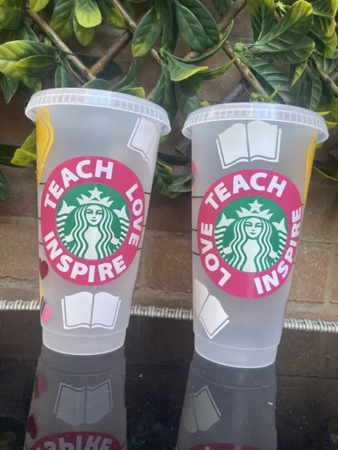 Teacher Gift, End of year gift, Starbucks Cold Cup, Thank You Gift,Cold Cup,