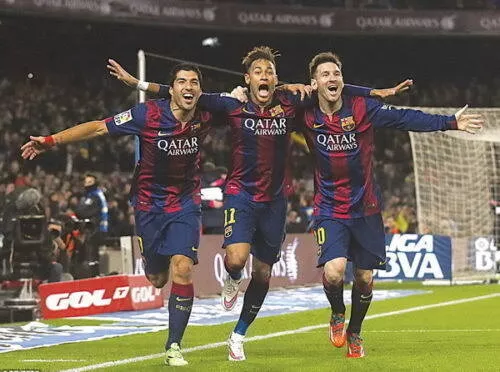 146022 Lionel Messi MSN Neymar Suarez Print Poster Plakat