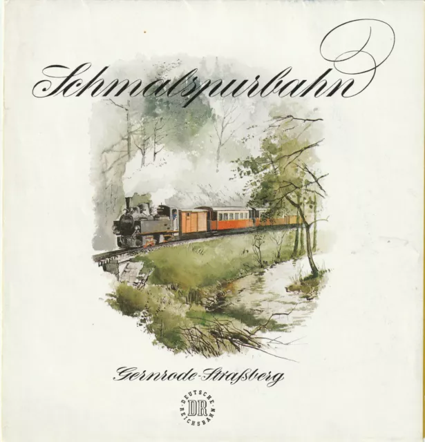 Prospekt DDR Deutsche Reichsbahn Schmalspurbahn Gernrode -  Straßberg von 1983