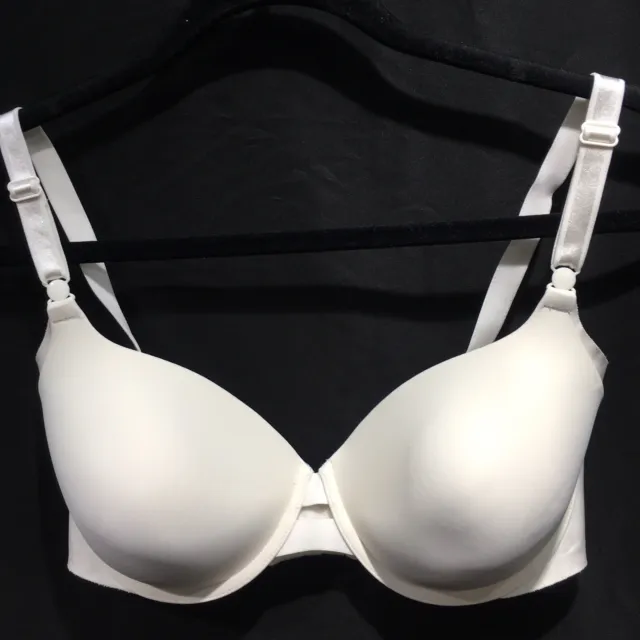 Warners Bra Ivory 36D High Sides Smooth Back Underwire Women