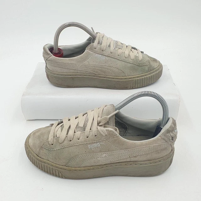 PUMA BASKET PLATFORM Core Sneakers Casual White Womens size