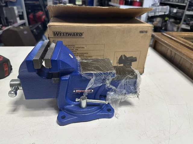 New Westward 10D715 Regular Duty Swivel Bench Vise 3" Jaw Sr