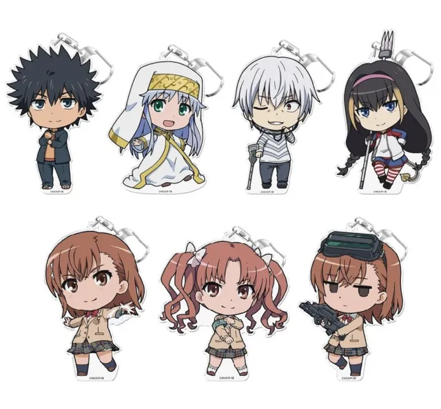 NEW A Certain Magical Index III Acrylic Key Holder w/Stand 7 Type Official Japan