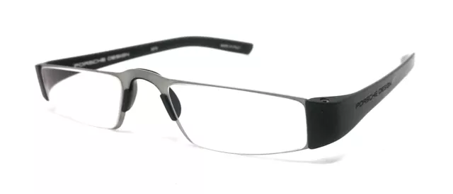 Occhiali Da Lettura Premontati +1,50 Porsche Design P'8801 A 6079 Argento E Nero