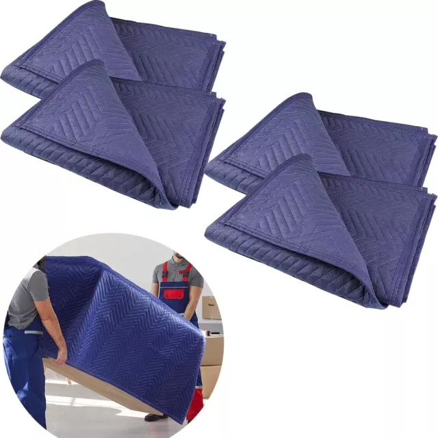 Moving Blankets 4pcs 40"X 72" Moving Blanket Heavy Duty Packing Blankets for ...