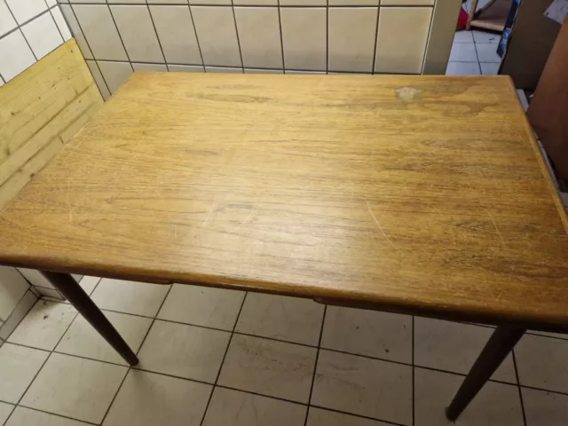 Danish Mid Century Modern Teak Esstisch Tisch Slagelse Art wohl von Kaj Winding