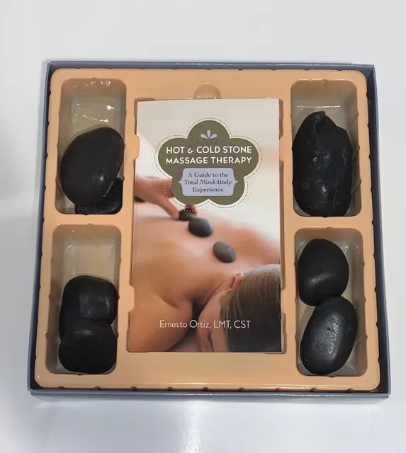 Hot Cold Stone Massage Therapy Kit ~ Includes Book & Stones