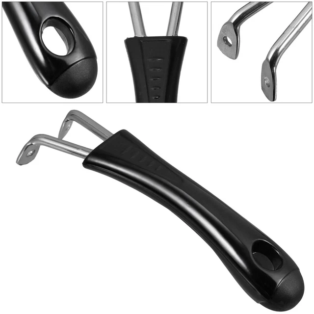 2 Poignées Anti-chaleur Pour Casseroles - En Acier Inox Et Silicone, Universelles