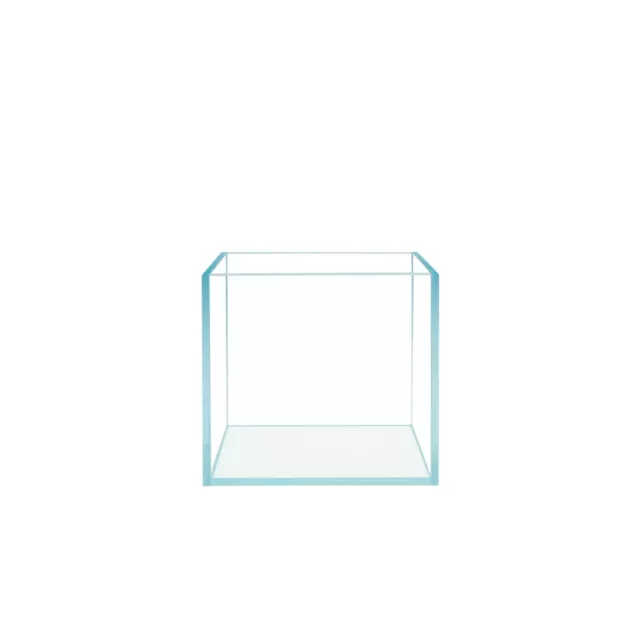 2 Gallon Cube Rimless Aquarium, Low iron Glass Tank, 20X20X20cm, w/ Lids Options