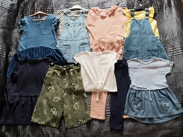Girls Clothes Bundle Age 5-6 Years. Next F&F etc pinafore, dresses, dungarees
