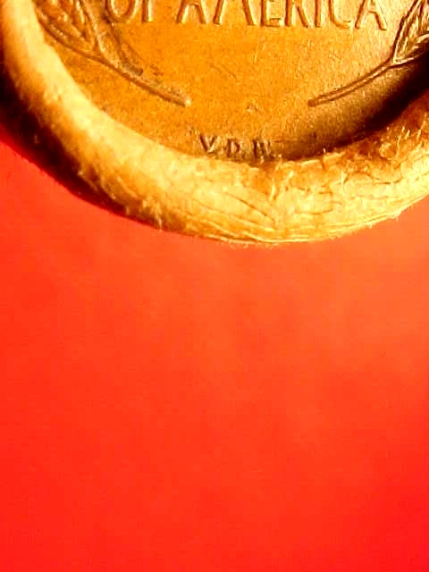 Old Roll Lincoln Wheat Cent Penny 1909 Vdb's Both Ends San Francisco Wrap Obw 2