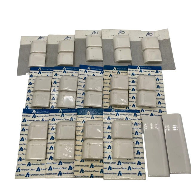 16 American Olean Out Corner Bullnose 2 X 2 White Gloss Biscuit Tile AN4200