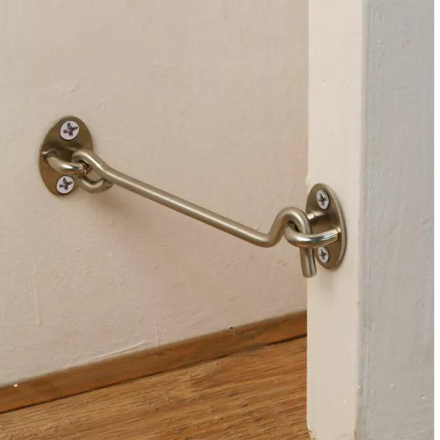 STAINLESS STEEL CABIN Hook And Eye Latch Lock Shed Gate Door Latch holder  STRONG £3.99 - PicClick UK