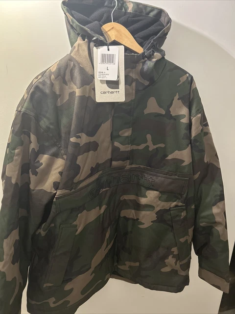 Carhartt visner camo pullover large new with tags fleece lined