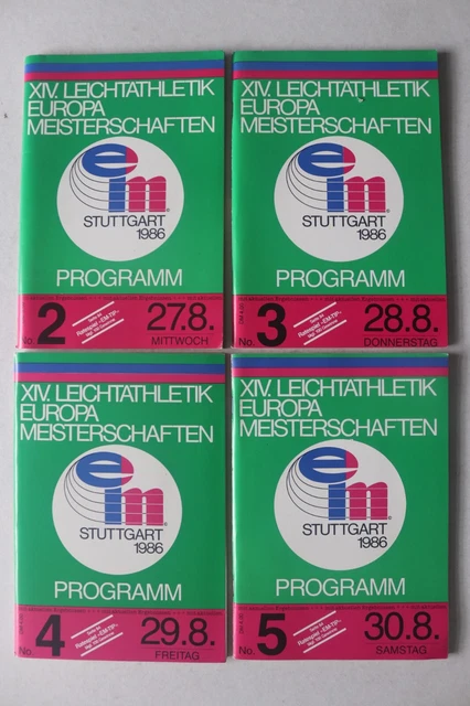 QUATTRO PROGRAMMI CAMPIONATI Europei di Atletica Atletica 1986