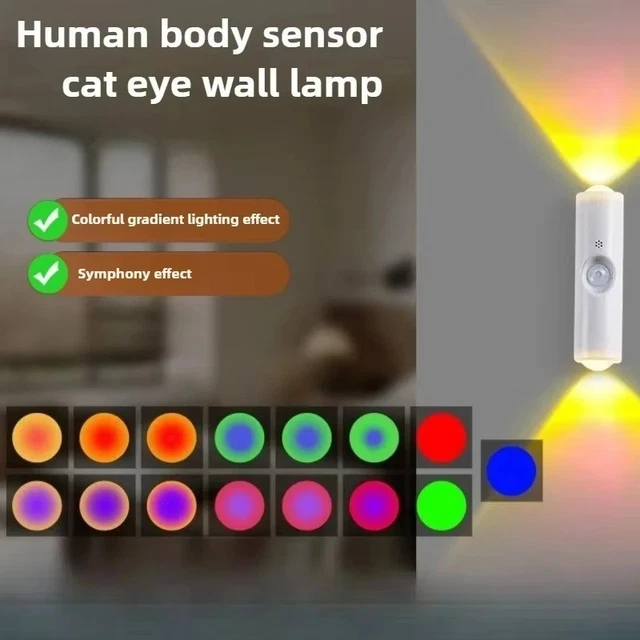 3 Rgb Led Sensor RECHARGEABLE LED SMART RGB Gradient Motion Sensor Ambient Night Lights ...