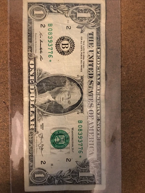 $1 One Dollar  2013 Duplicate Replacement Star note “B” block series