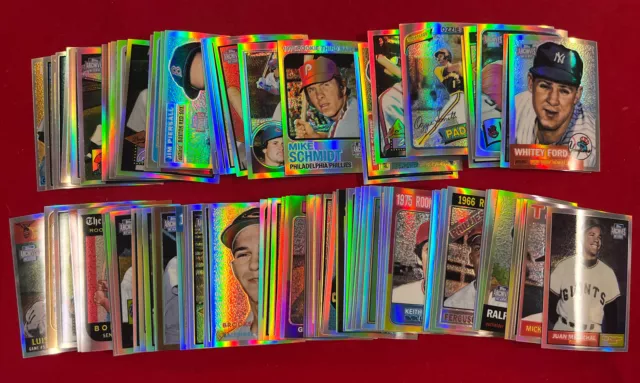 2001 Topps Archives Reserve COMPLETE SET 100 Chrome Refractor Cards