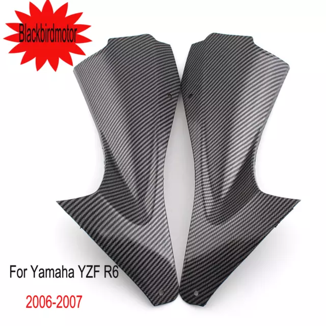 Side Air Duct Cover Fairing Insert Part For Yamaha YZF R6 2006 2007 Carbon Fibre