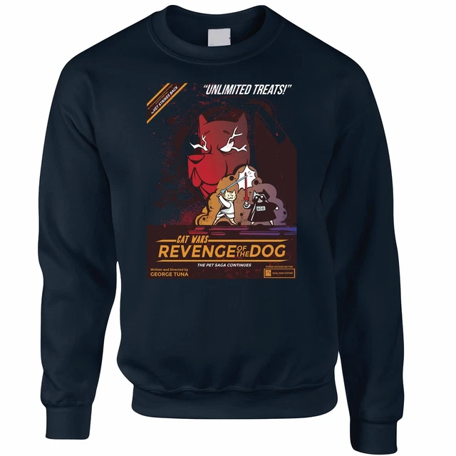 Cat Wars 2 Revenge Of The Dog Pullover Unisex Divertente Stella-Parodia