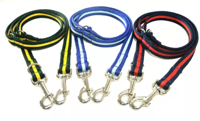 Police Style Dog Training Lead Double Ended Multi Functional 25mm Soft Webbing