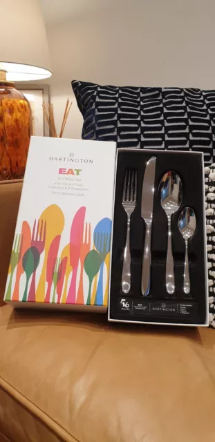 DARTINGTON EAT 16 Piece 18/10 Stainless Steel Cutlery Set Dining Brand New